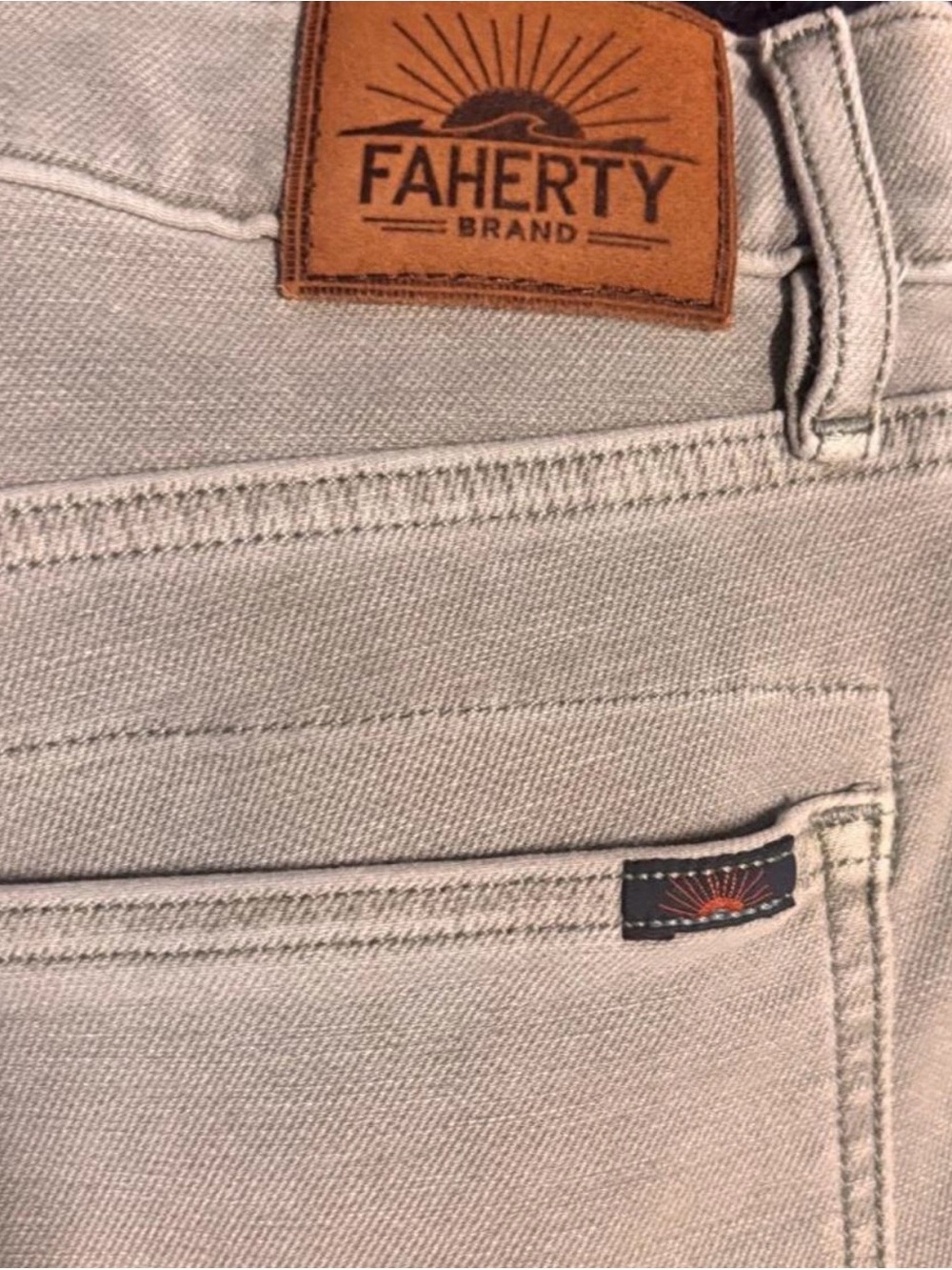 Faherty Men's Light Green Jeans